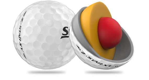 Example of golf ball construction to help find the right golf ball for swing speed
