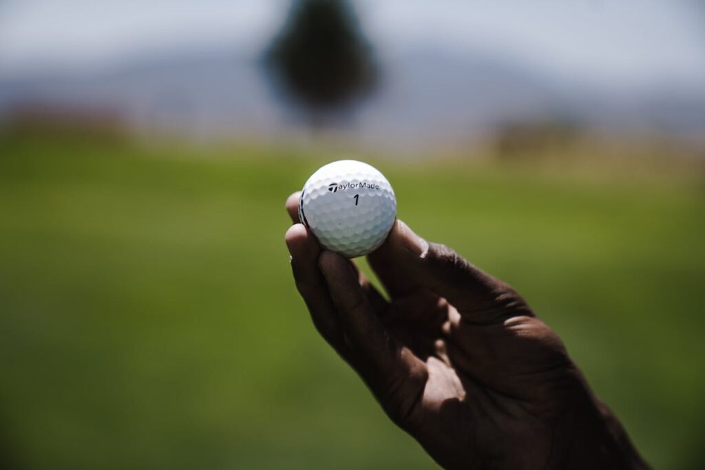 Golfer has chosen the right golf ball for their swing speed.