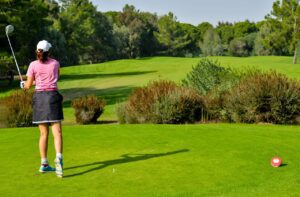 picture of women golfer with swing speed less than 85 mph